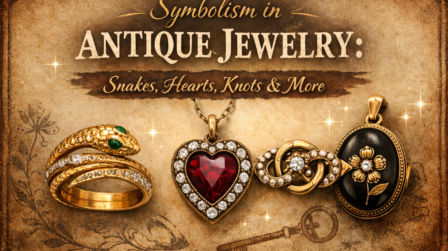 Symbolism in Antique Jewelry: Snakes, Hearts, Knots & More