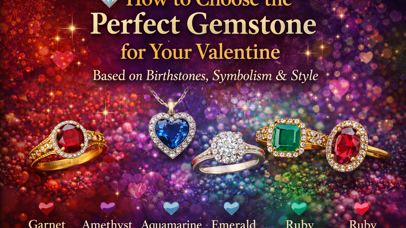 💎 How to Choose the Perfect Gemstone for Your Valentine Based on Birthstones, Symbolism & Style