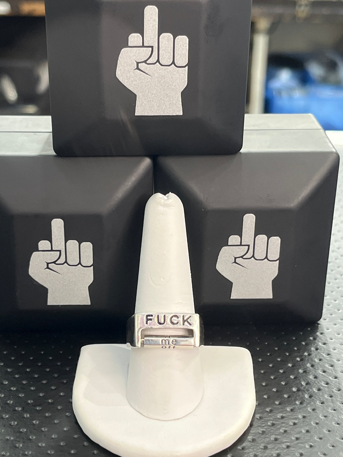 Sterling Silver Mood Spinner Ring – “F*ck It / Me / Everything / Off / You”