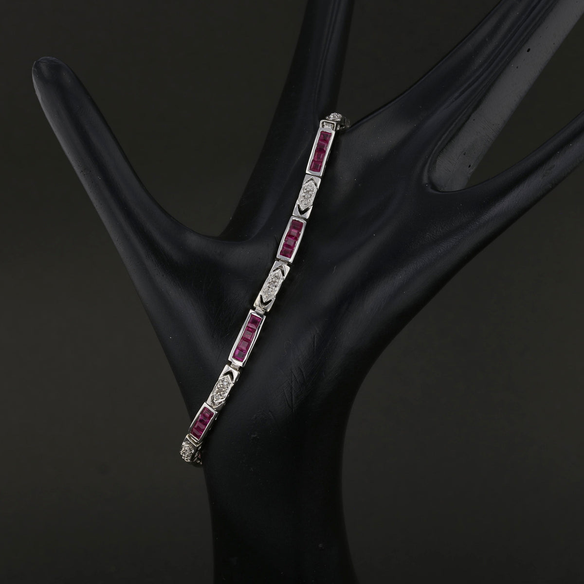 Ruby & Diamond Vintage Gold Bracelet