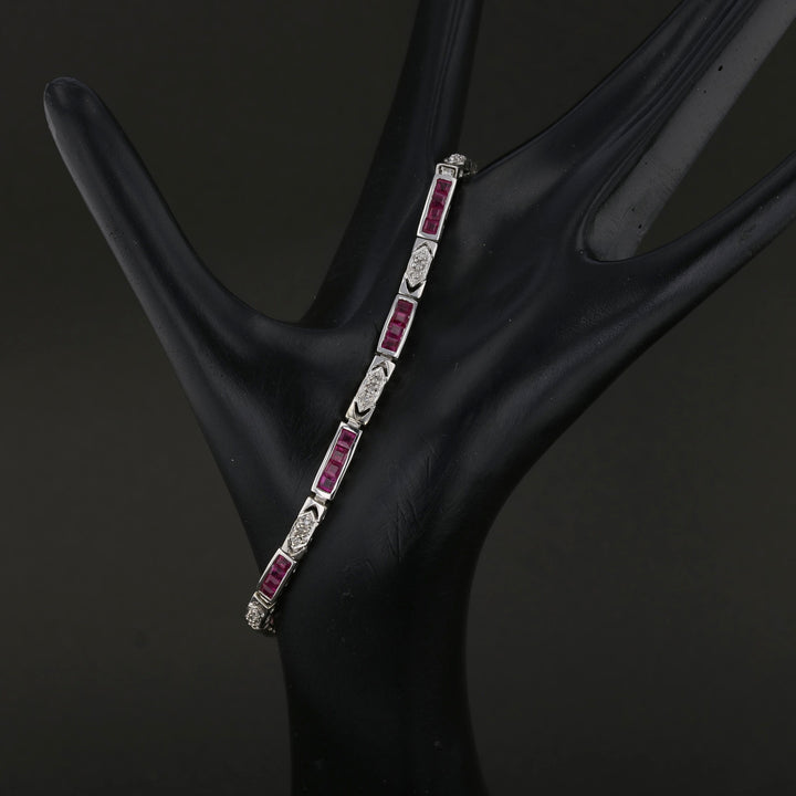 Ruby & Diamond Vintage Gold Bracelet