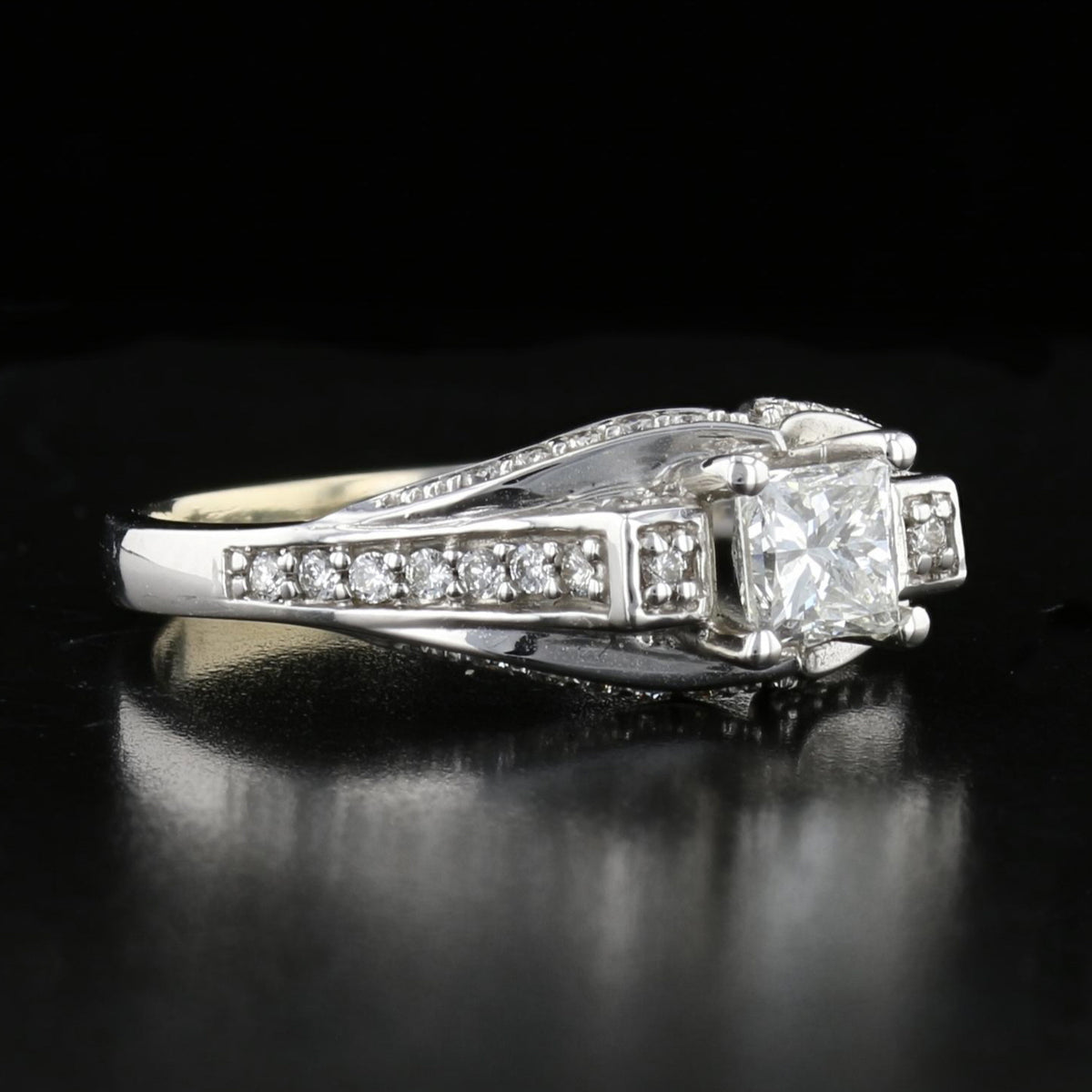 Vintage Diamond Ring White Gold