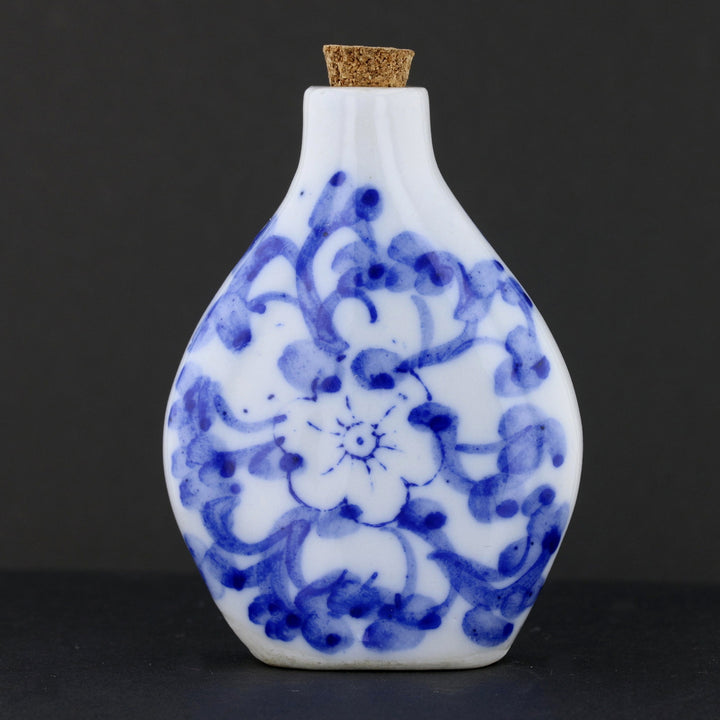 Antique Chinese Blue and White Porcelain Snuff Bottle