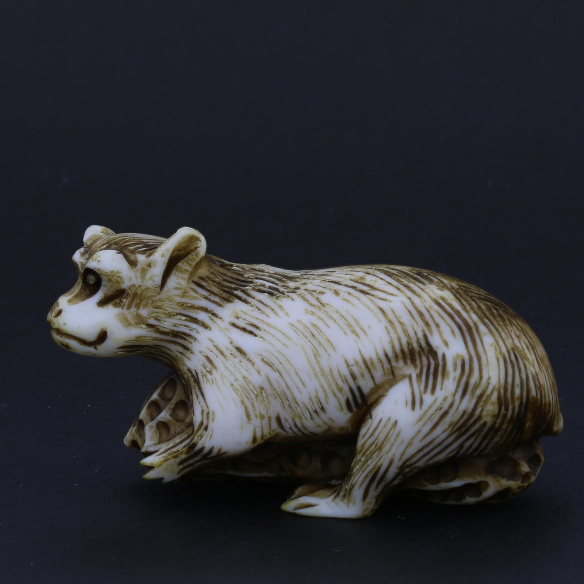 Antique Netsuke - Hand-Carved Monkey Figurine