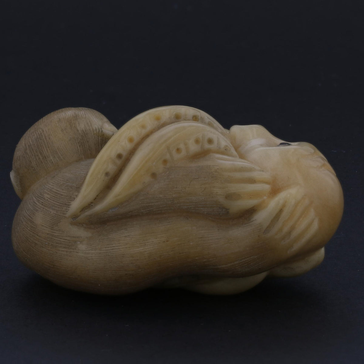 Antique Netsuke - Hand-Carved Monkey Figurine