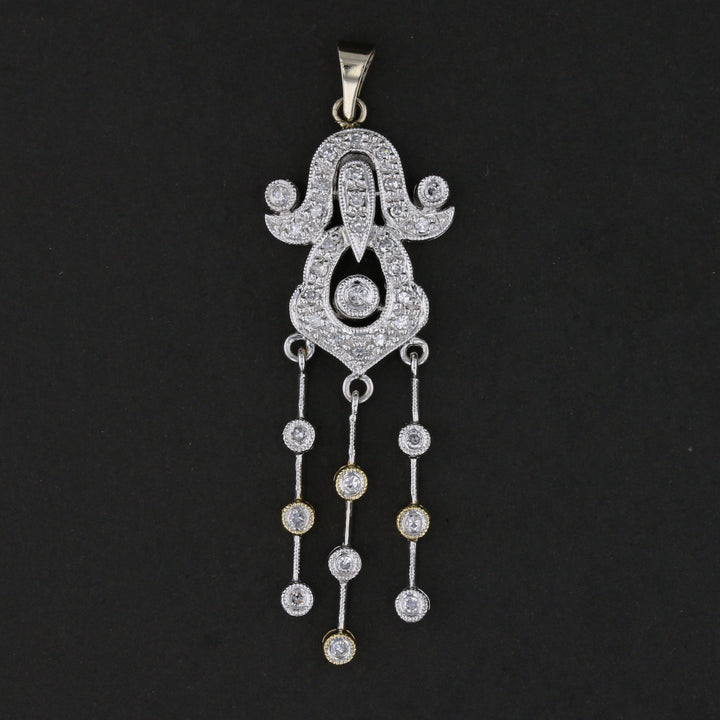 Elegant White Gold Diamond Pendant