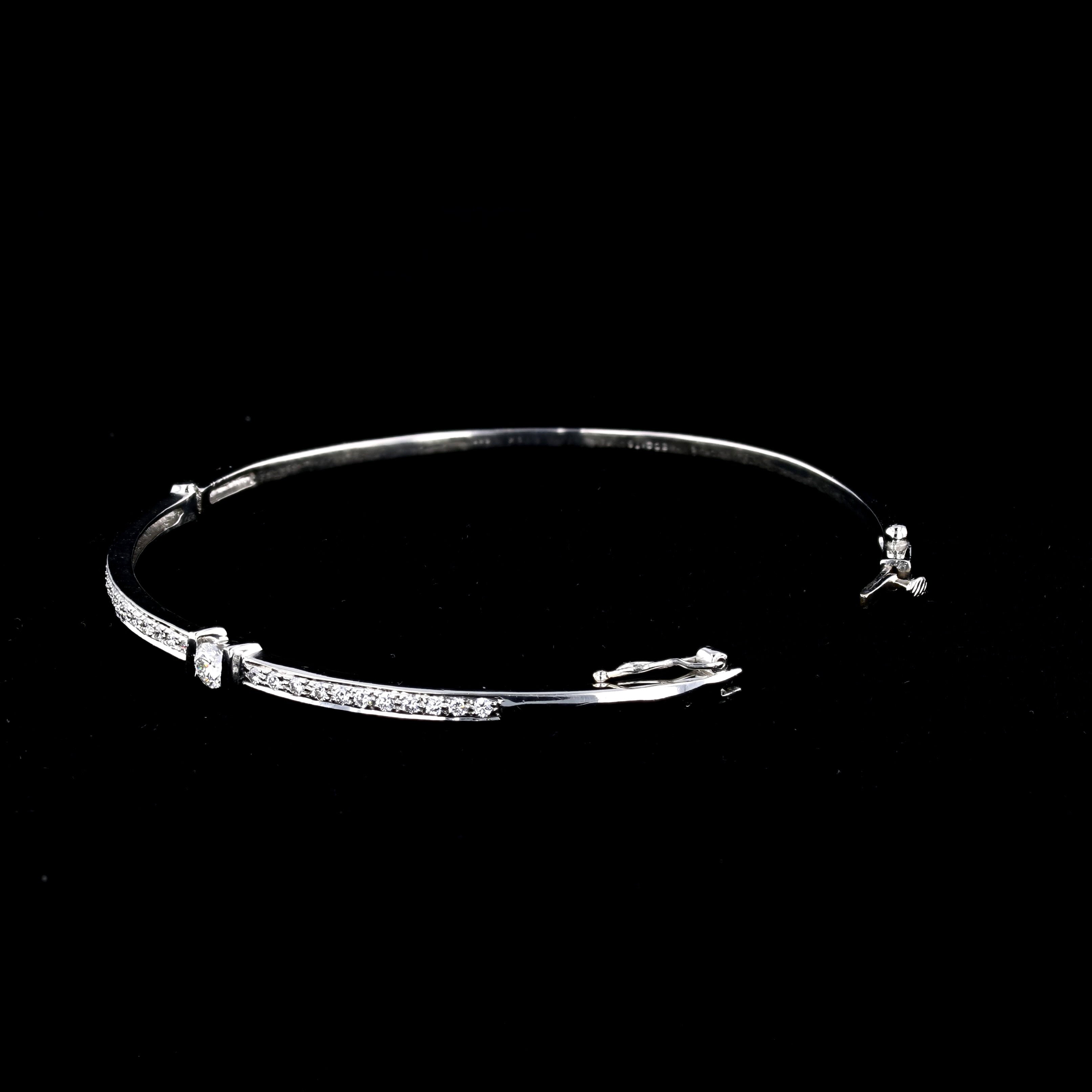 Platinum Diamond Cuff Bracelet - David's Antiques & Jewelry