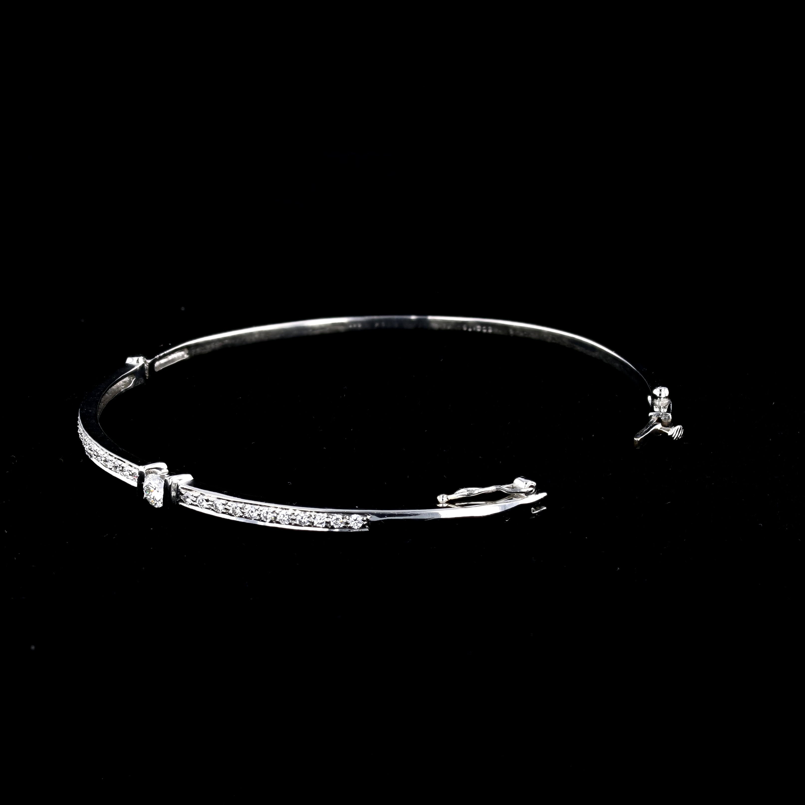 Platinum Diamond Cuff Bracelet - David's Antiques & Jewelry