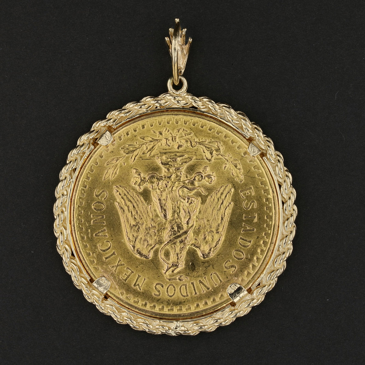 50 Pesos 1947 Mexico Gold Coin Pendant
