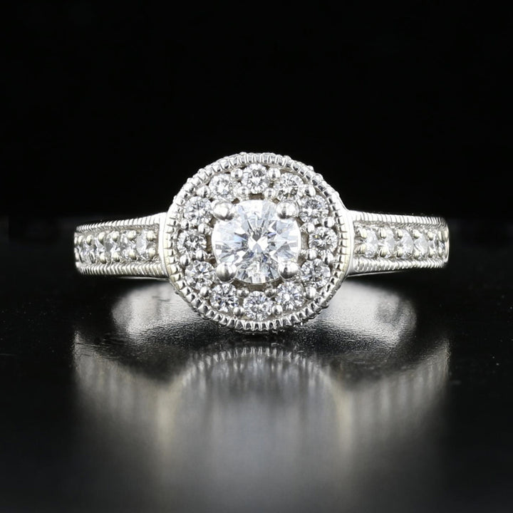 14K White Gold Diamond Engagement/Bridal Ring