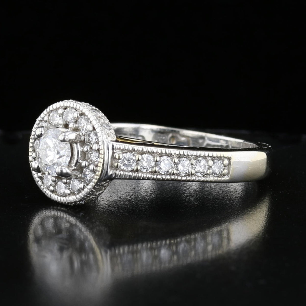 14K White Gold Diamond Engagement/Bridal Ring