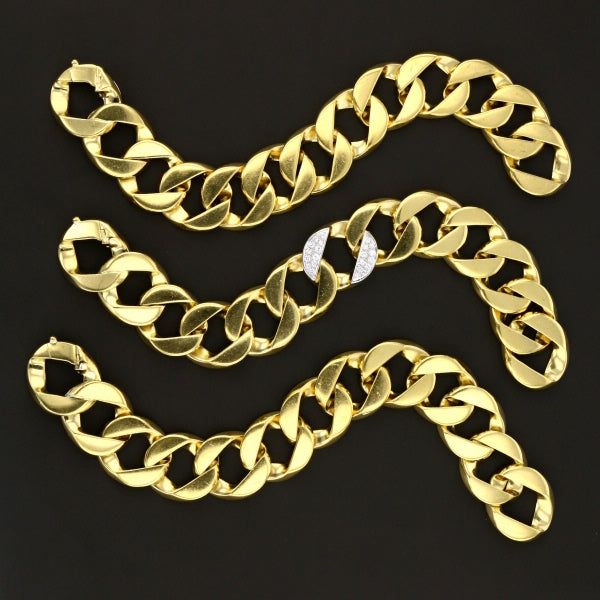 3 Curb Link Bracelet Necklace combo