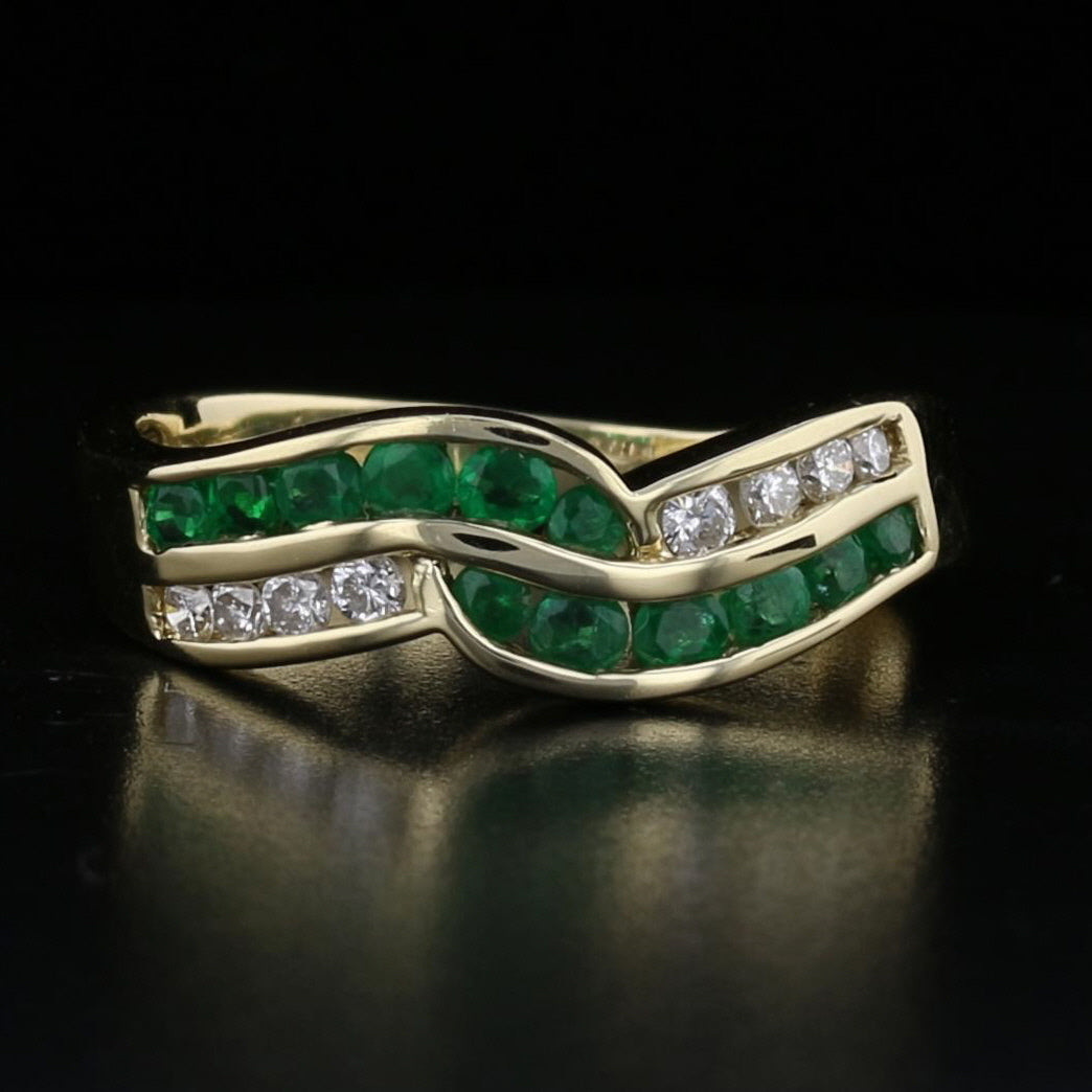 Emerald Diamond Gold Ring
