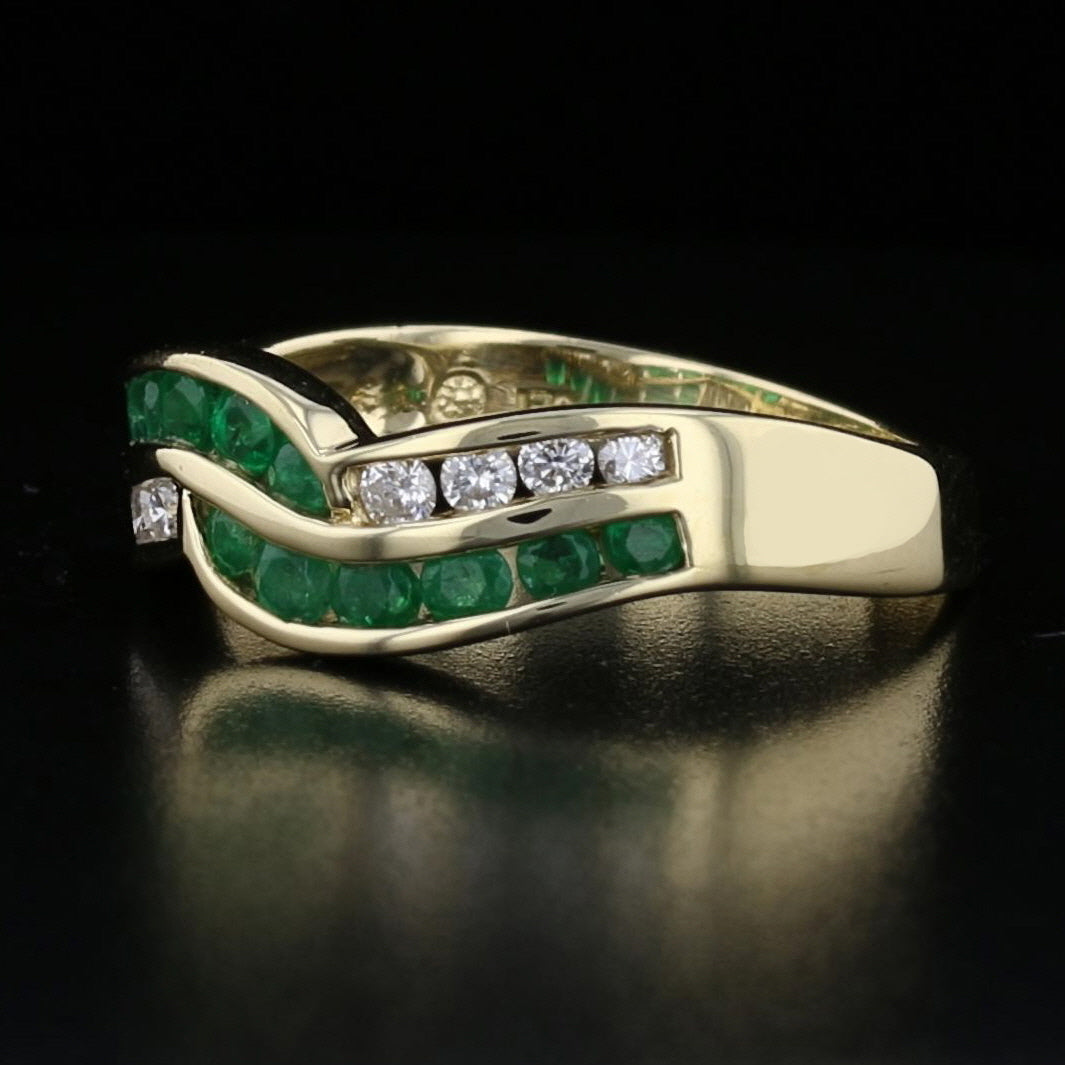 Emerald Diamond Gold Ring