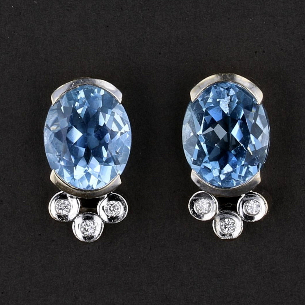 Aquamarine Stud Earrings