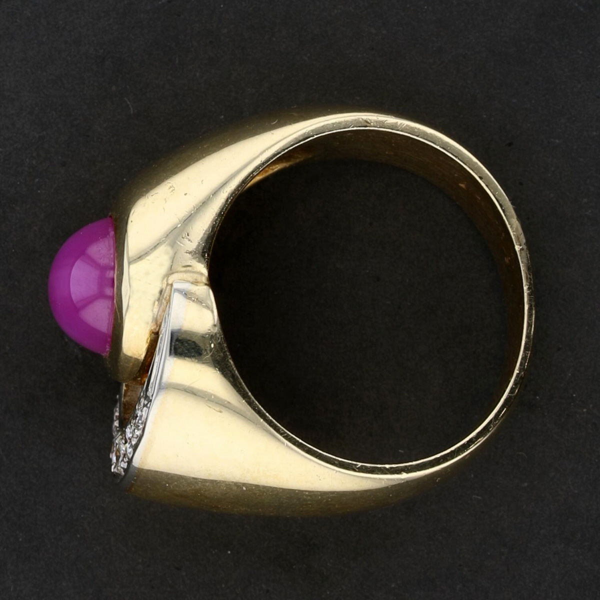 Vintage Star Ruby Diamond Accent Ring