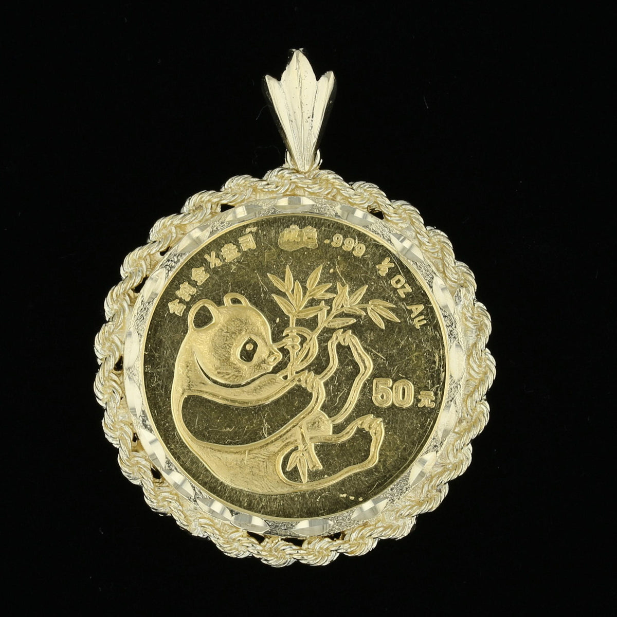 1984 Vintage Chinese Gold Panda Coin Pendant