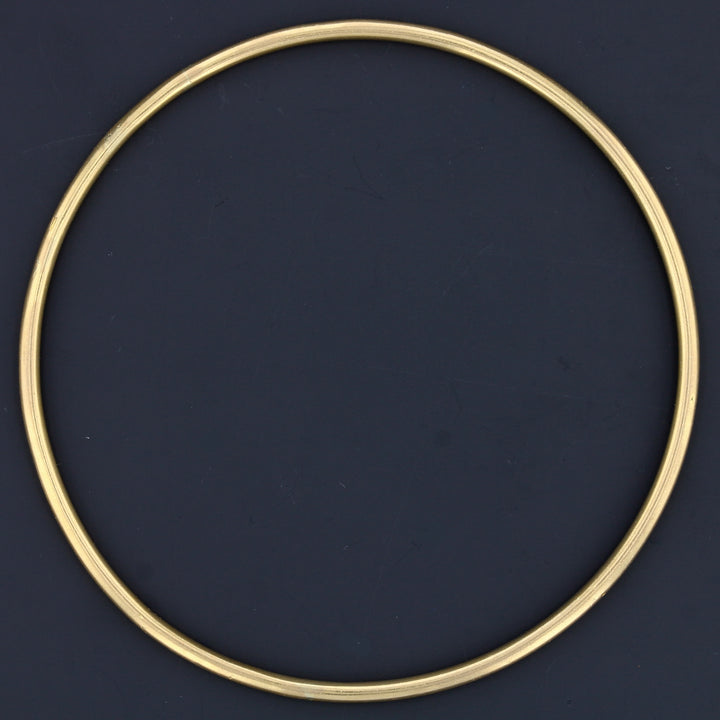 Vintage Yellow Gold 2mm Bangle Bracelet