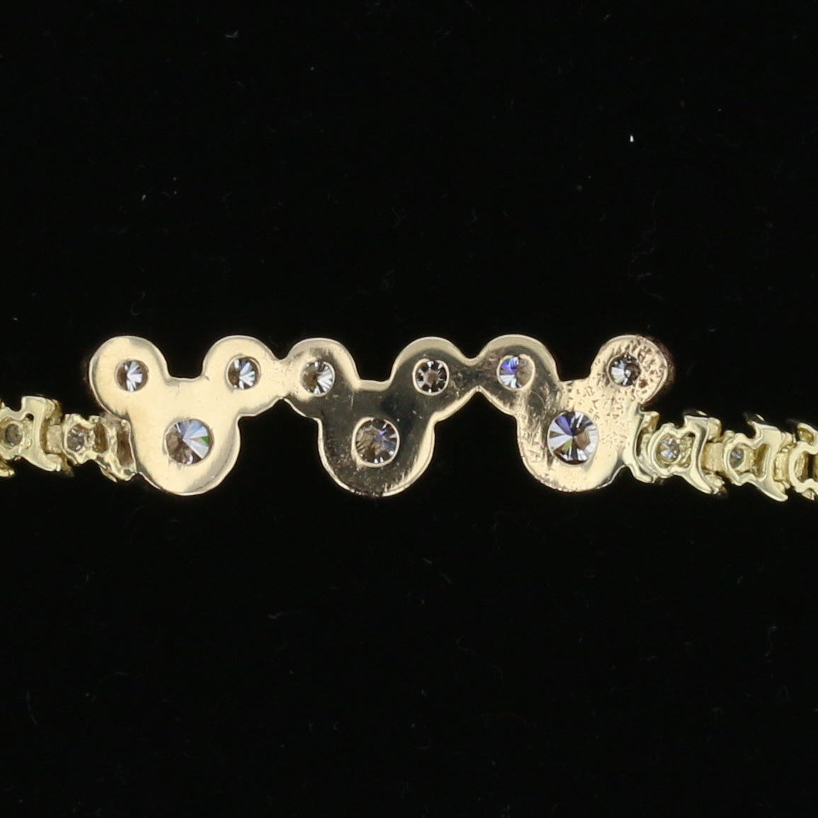 Vintage Minnie Mouse Diamond Bracelet - 14K Yellow Gold