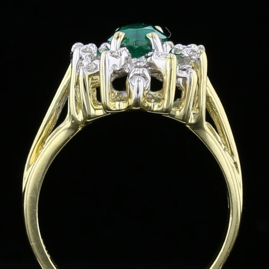 Vintage Emerald and Diamond Ring