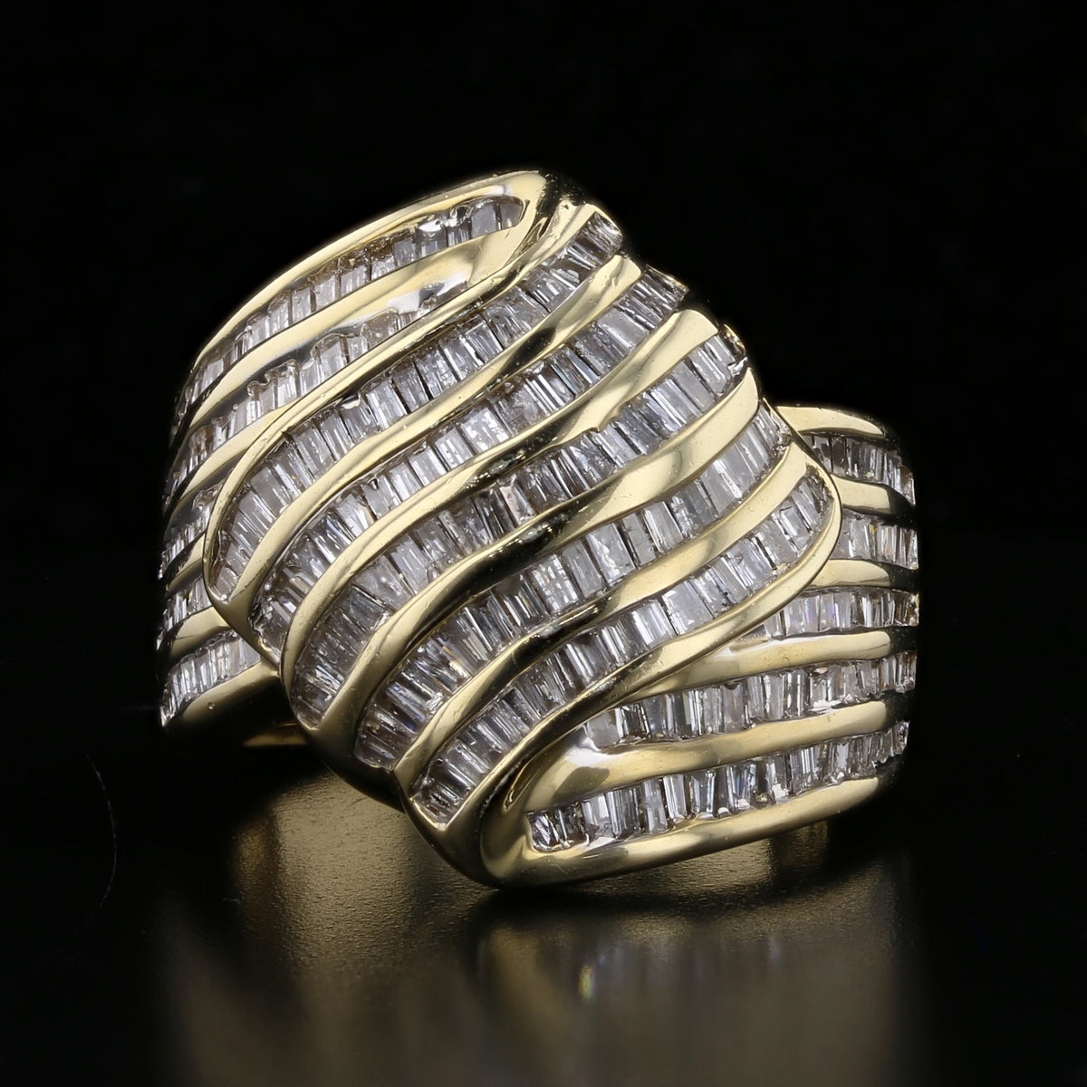 Vintage Diamond Baguette Ring –