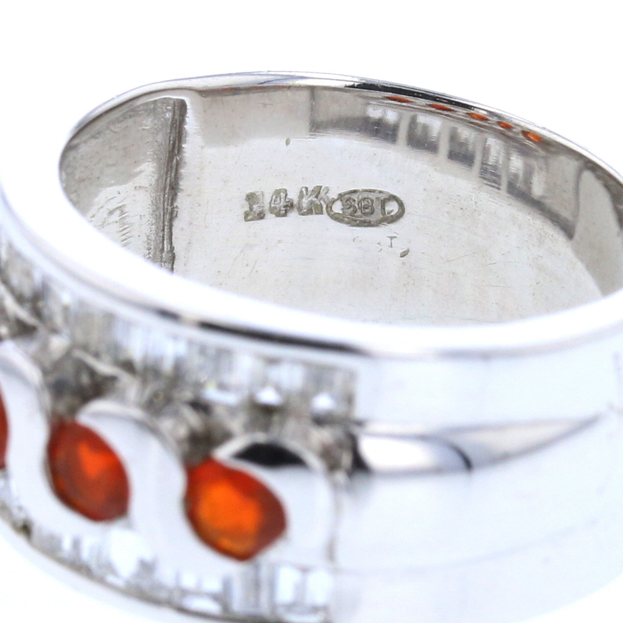 Brazilian Fire Opal Diamond Ring 893044 - David's Antiques & Jewelry