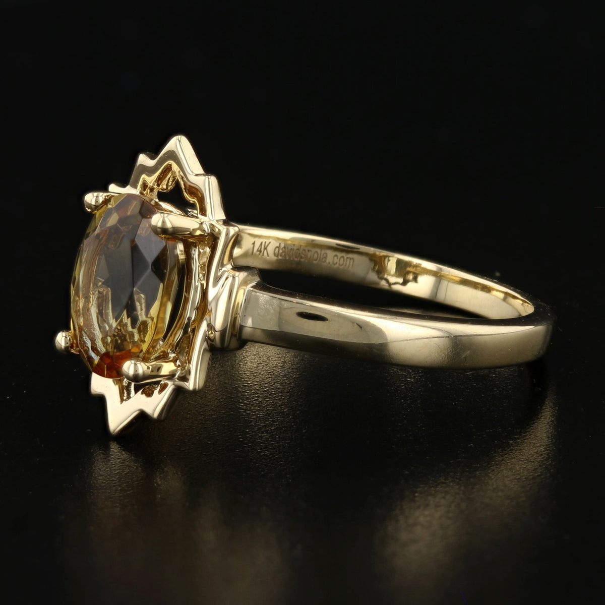 Enigmatic VooDooStone Ring - 14K Yellow Gold with Mystic VooDooStone