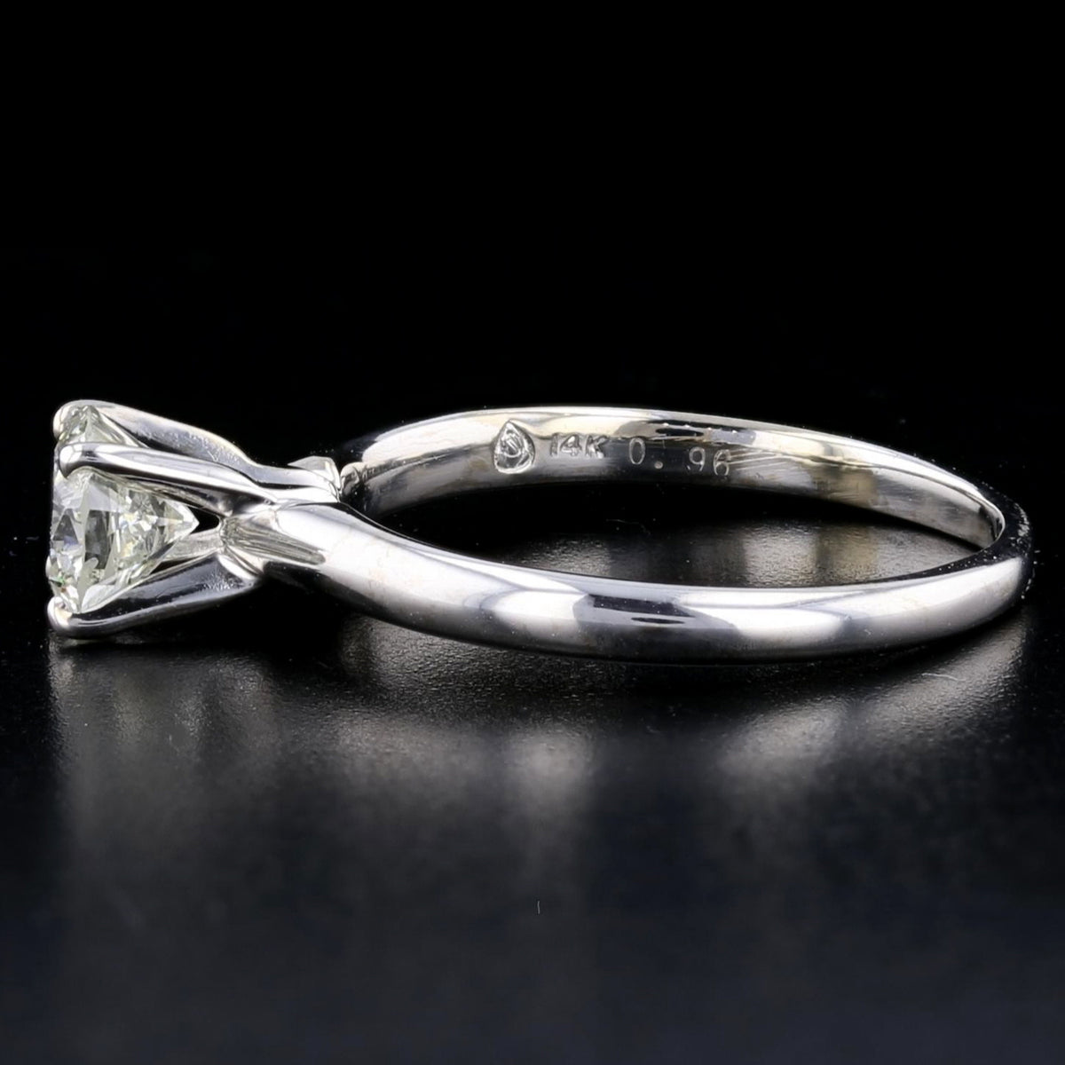 Solitaire Diamond Ring White Gold