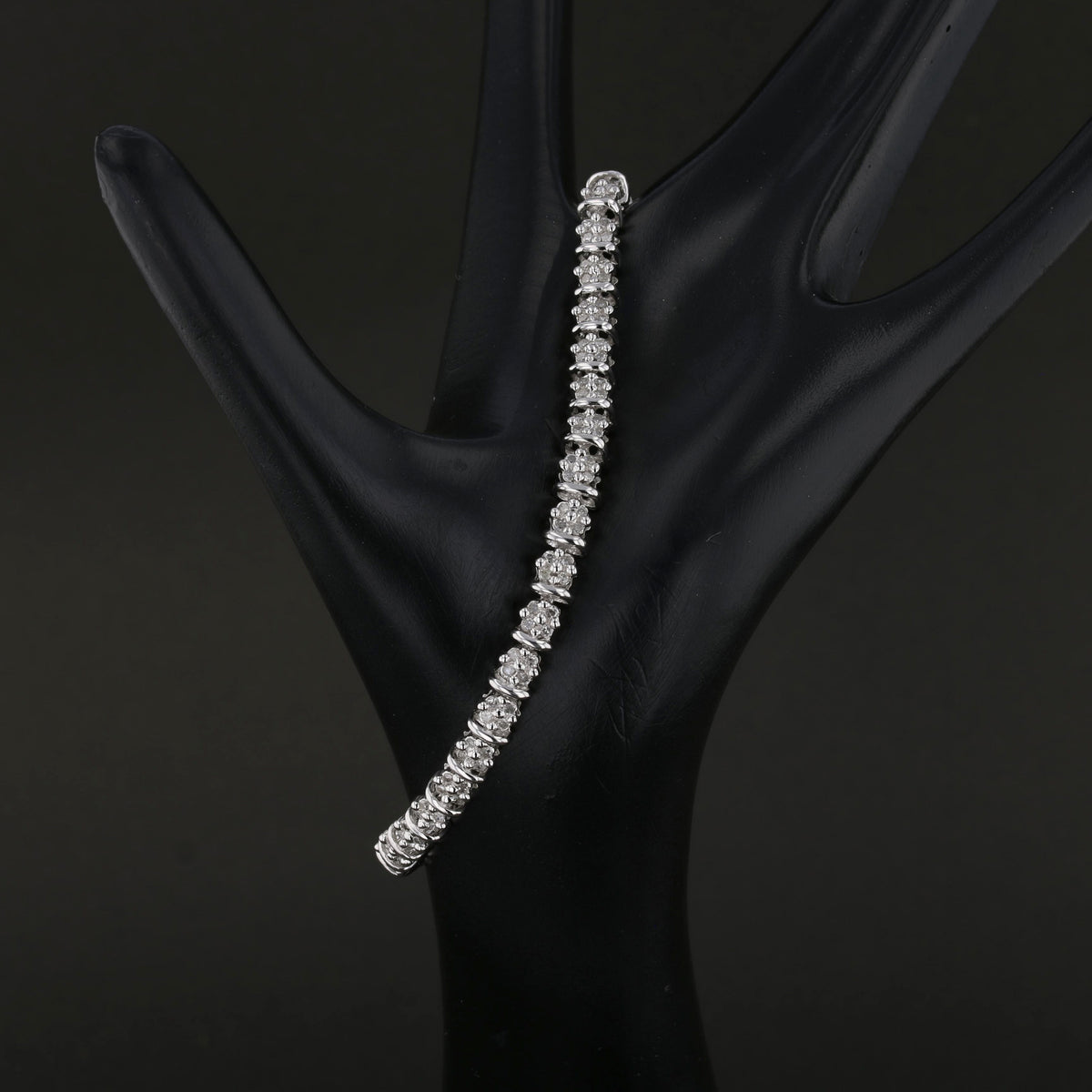 Vintage Diamond Bracelet White Gold