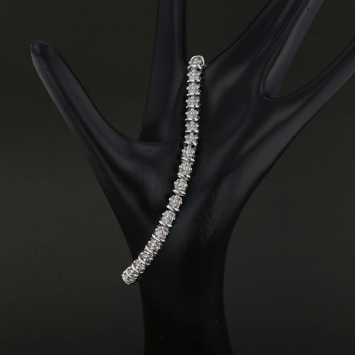 Vintage Diamond Bracelet White Gold