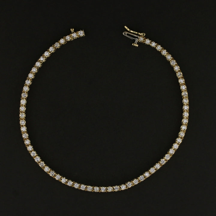 8" Diamond Tennis Gold Bracelet