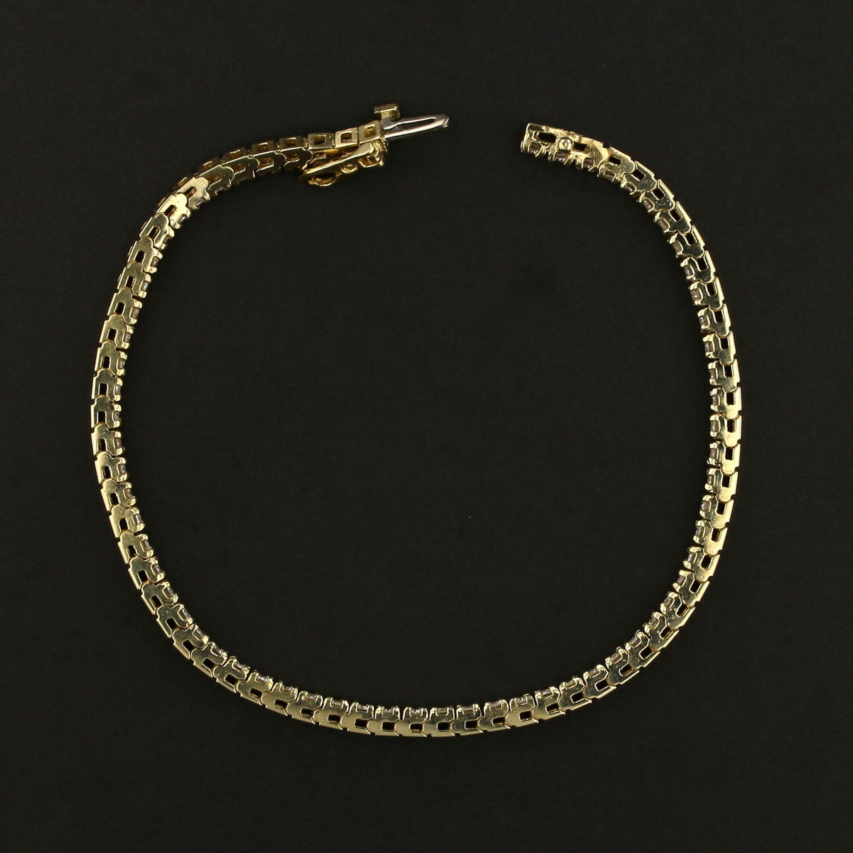 8" Diamond Tennis Gold Bracelet