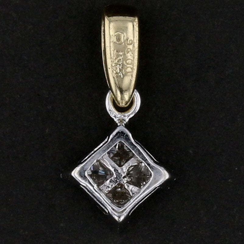 Vintage Diamond Pendant Yellow Gold