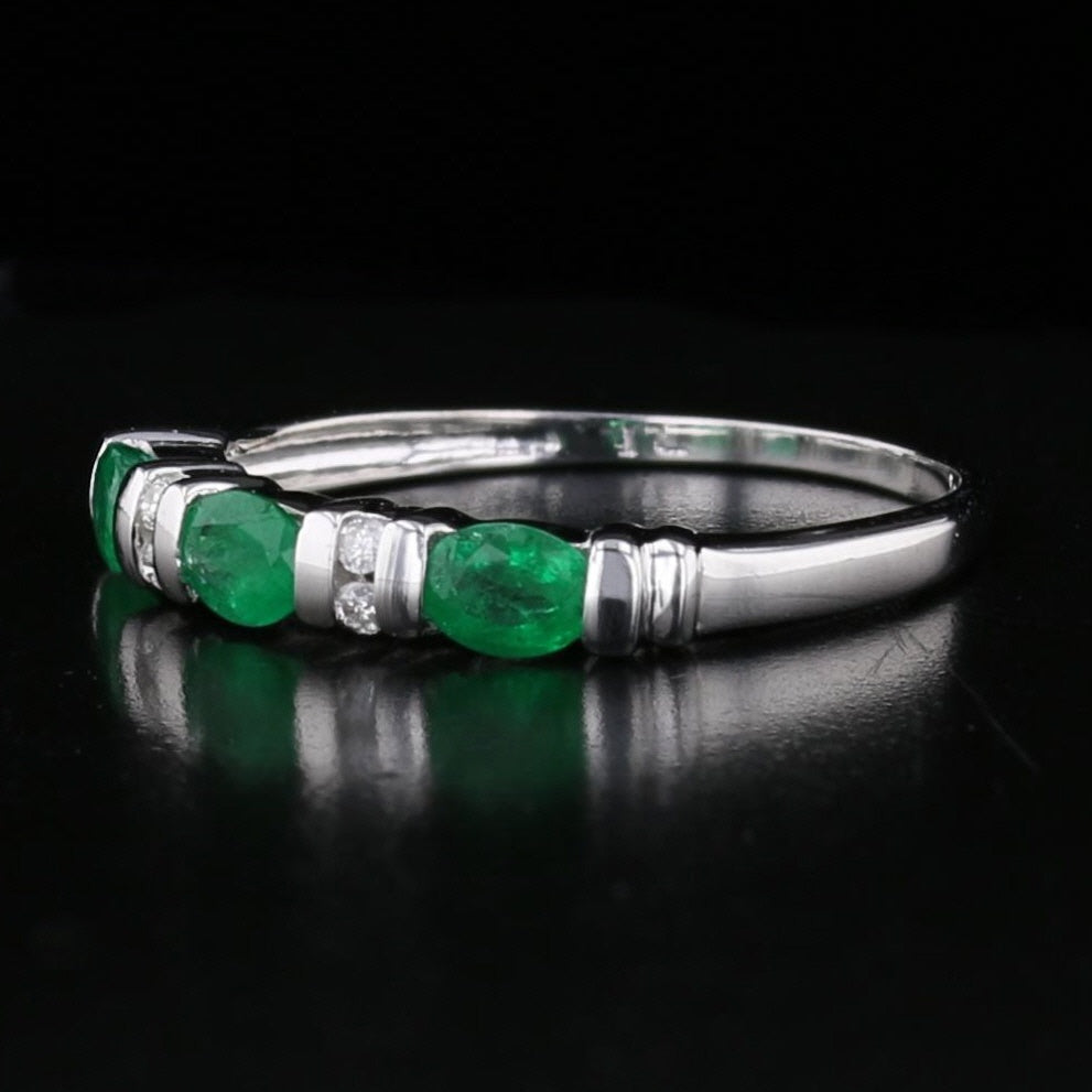 Vintage Emerald Diamond Stop & Go Band