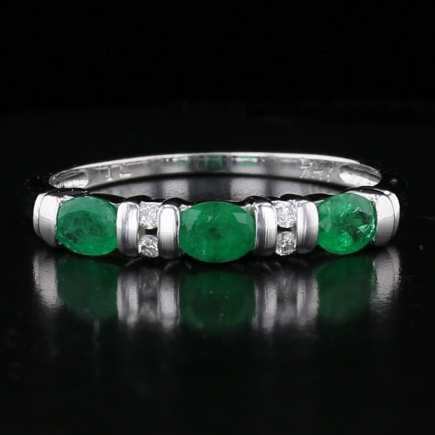 Vintage Emerald Diamond Stop & Go Band
