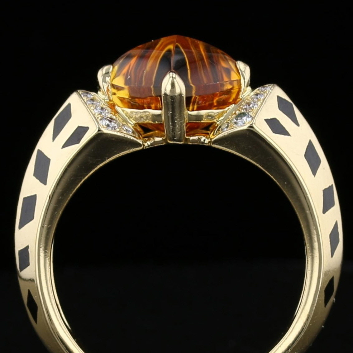 Vintage Cartier Citrine and Diamond Ring
