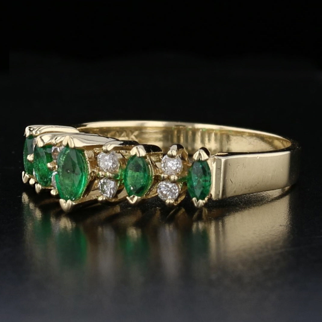 Vintage Emerald and Diamond Ring