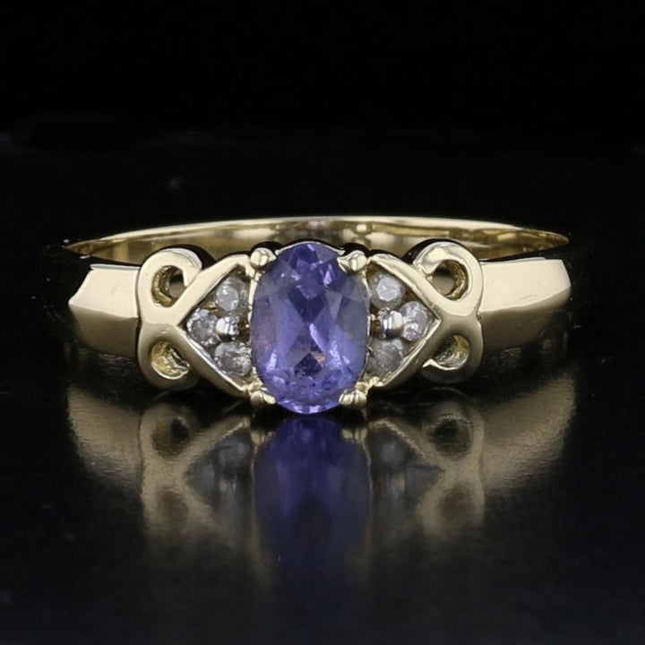 Vintage Tanzanite Diamond Ring