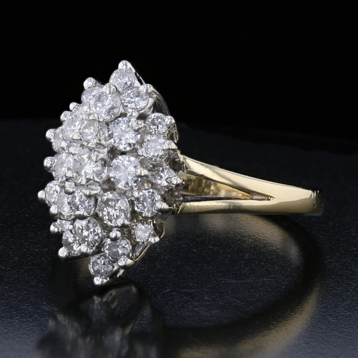 Vintage Diamond Cluster Ring