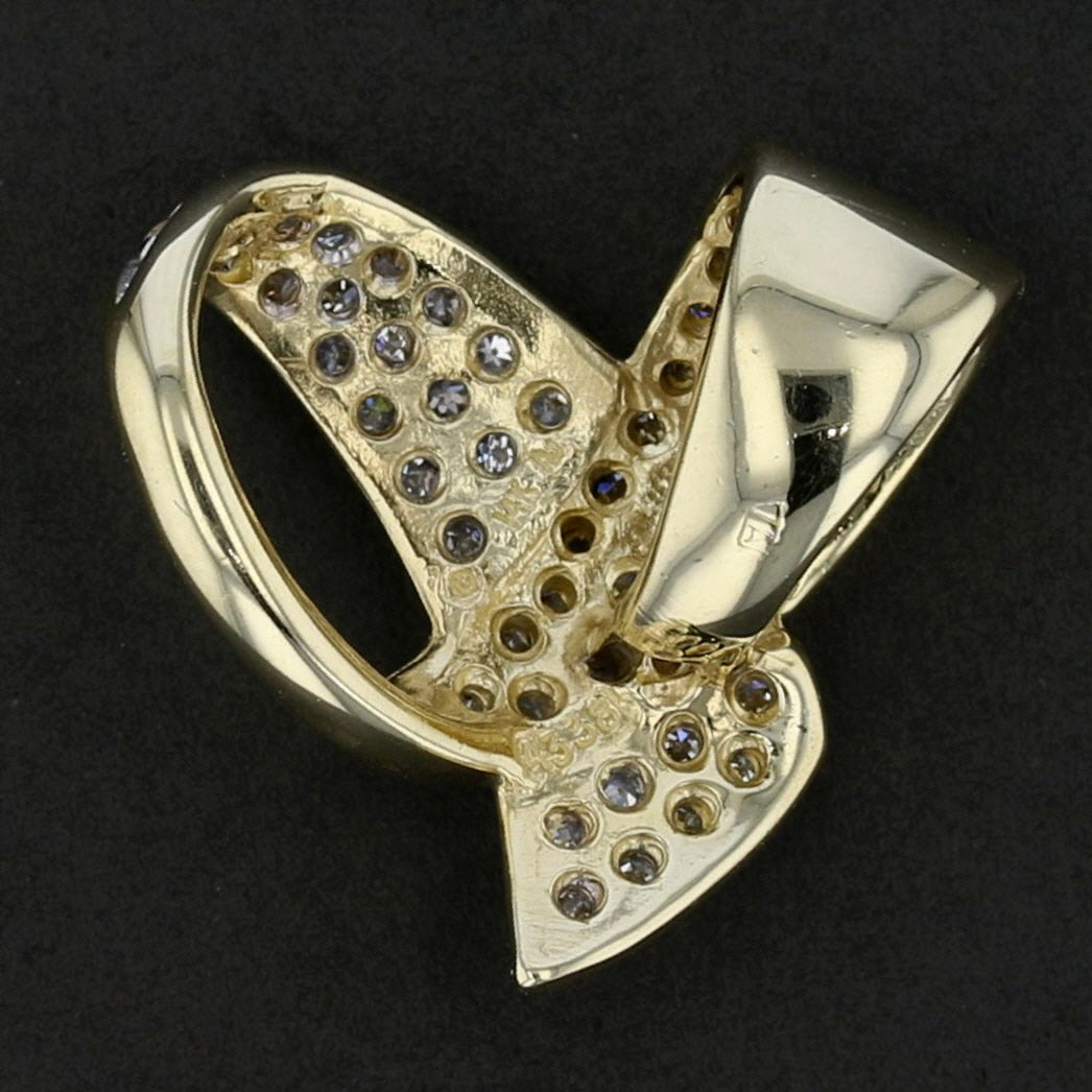 Vintage Diamond Ribbon Pendant