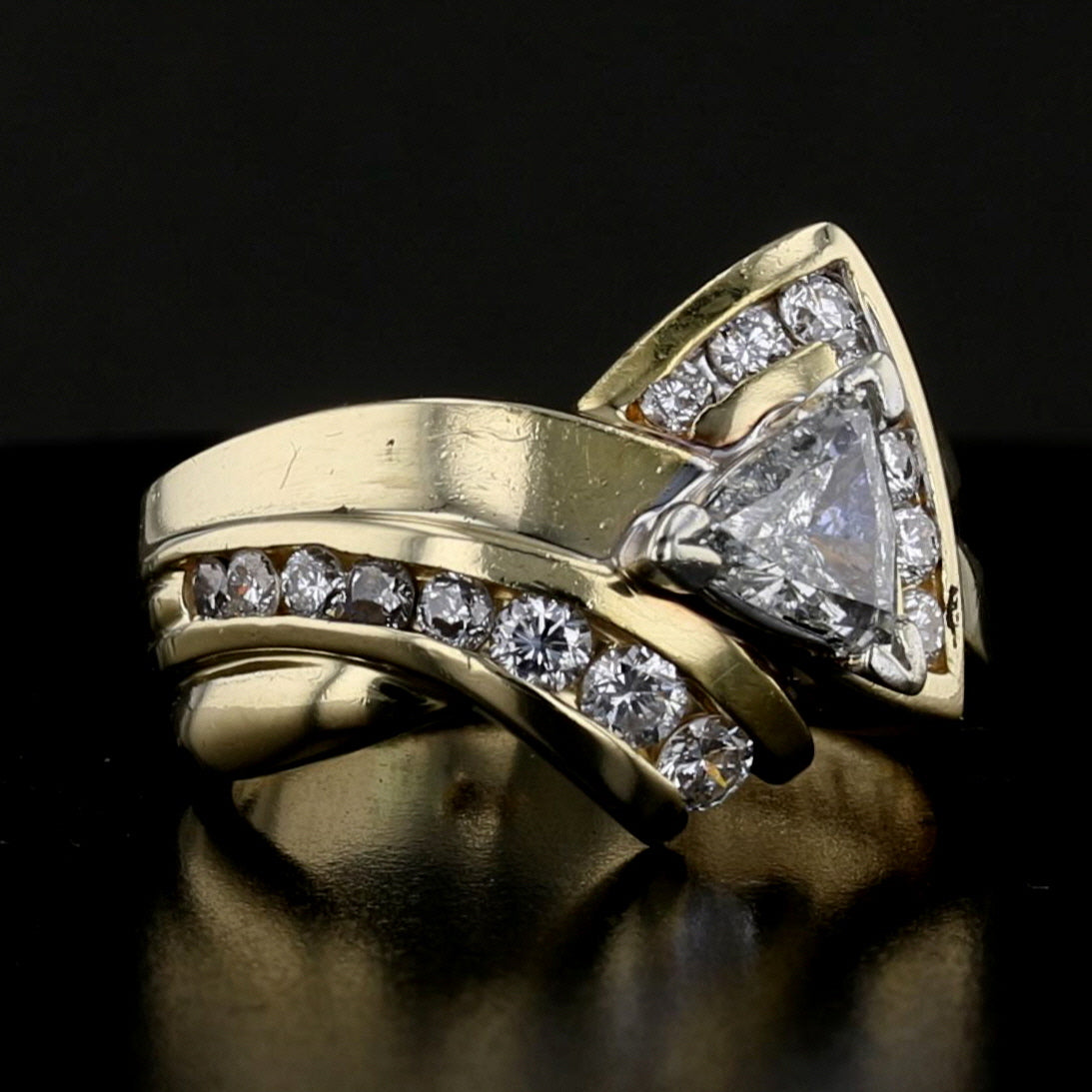 Vintage Triangle Diamond Ring