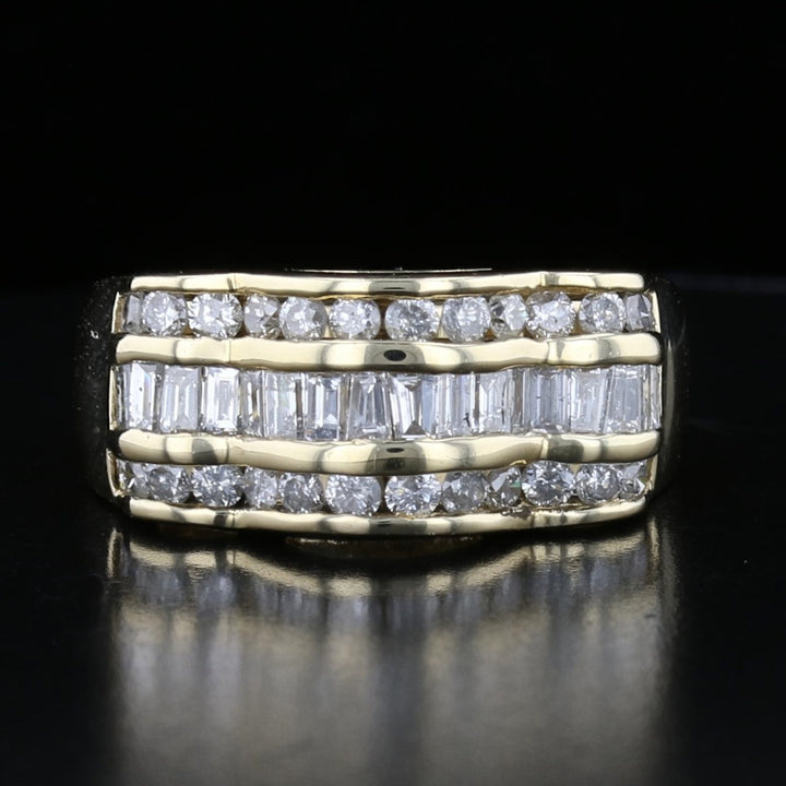 Vintage Diamond Baguette & Round Cut Band