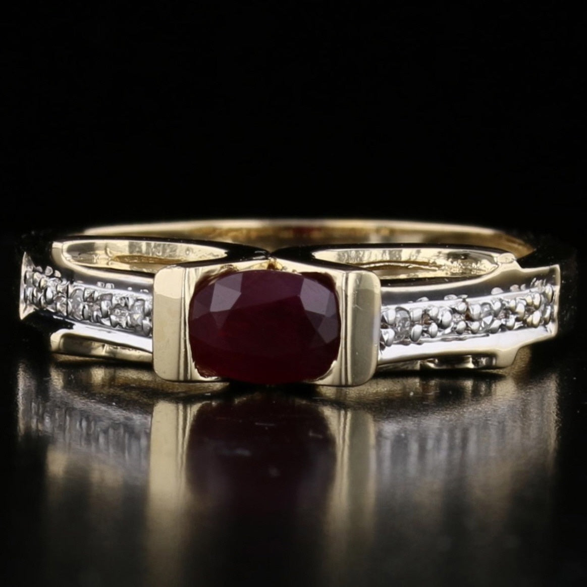 Vintage Ruby and Diamond Ring