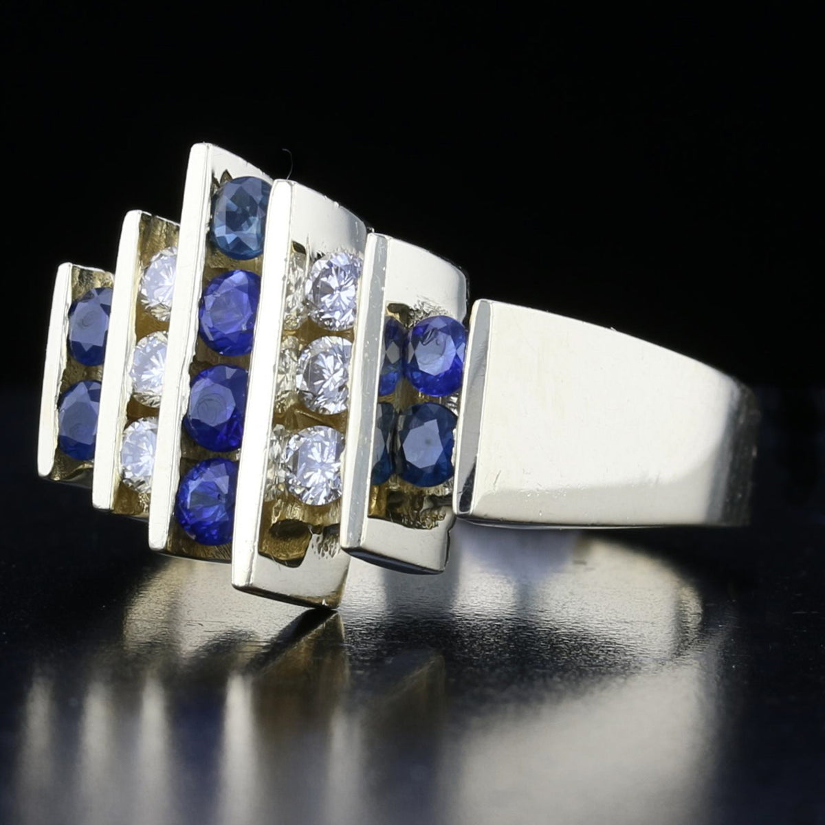 Vintage Sapphire & Diamond Ring
