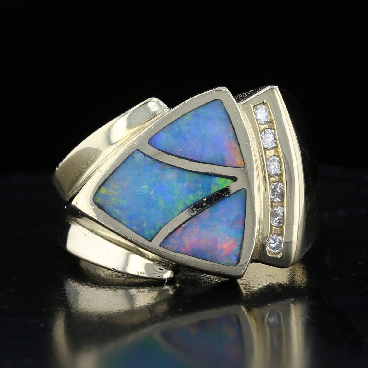 Opal Diamond Ring