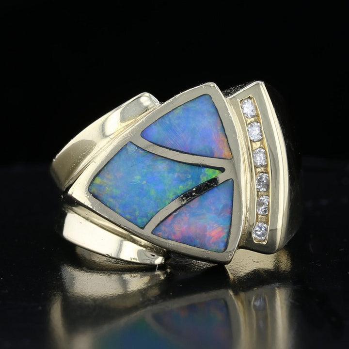 Opal Diamond Ring