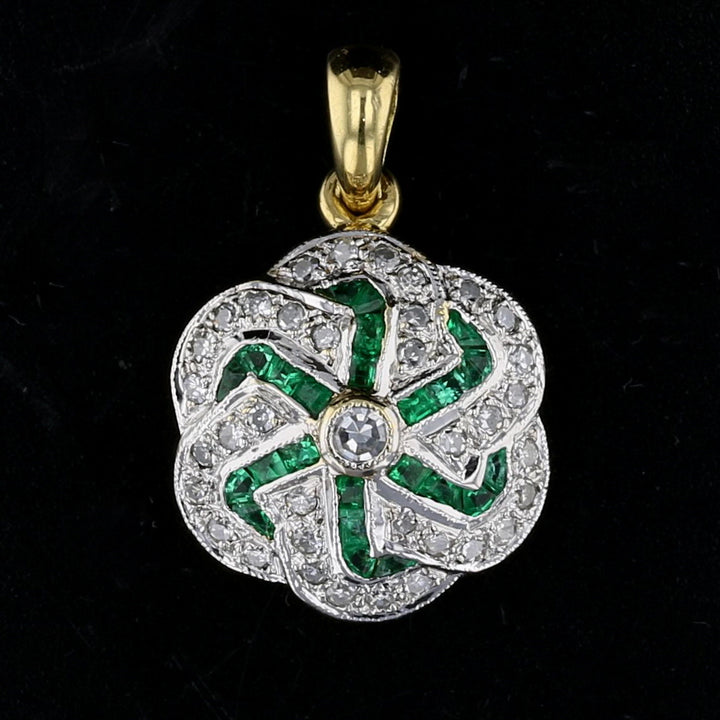 Emerald Diamond Pendant