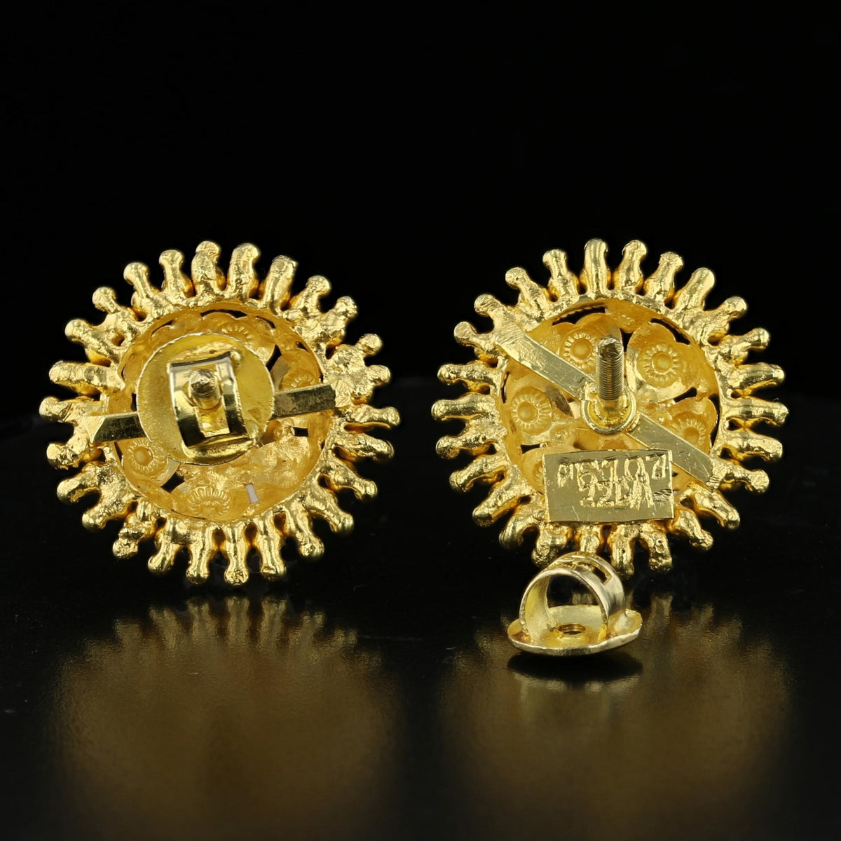 Vintage Ruby Diamond Studs