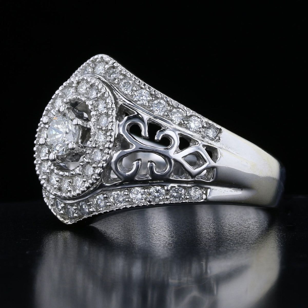 Vintage Diamond Halo Ring