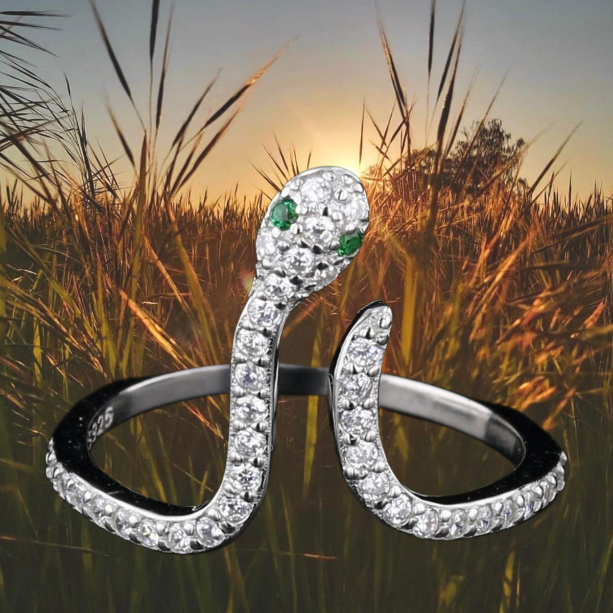 CZ Snake Ring